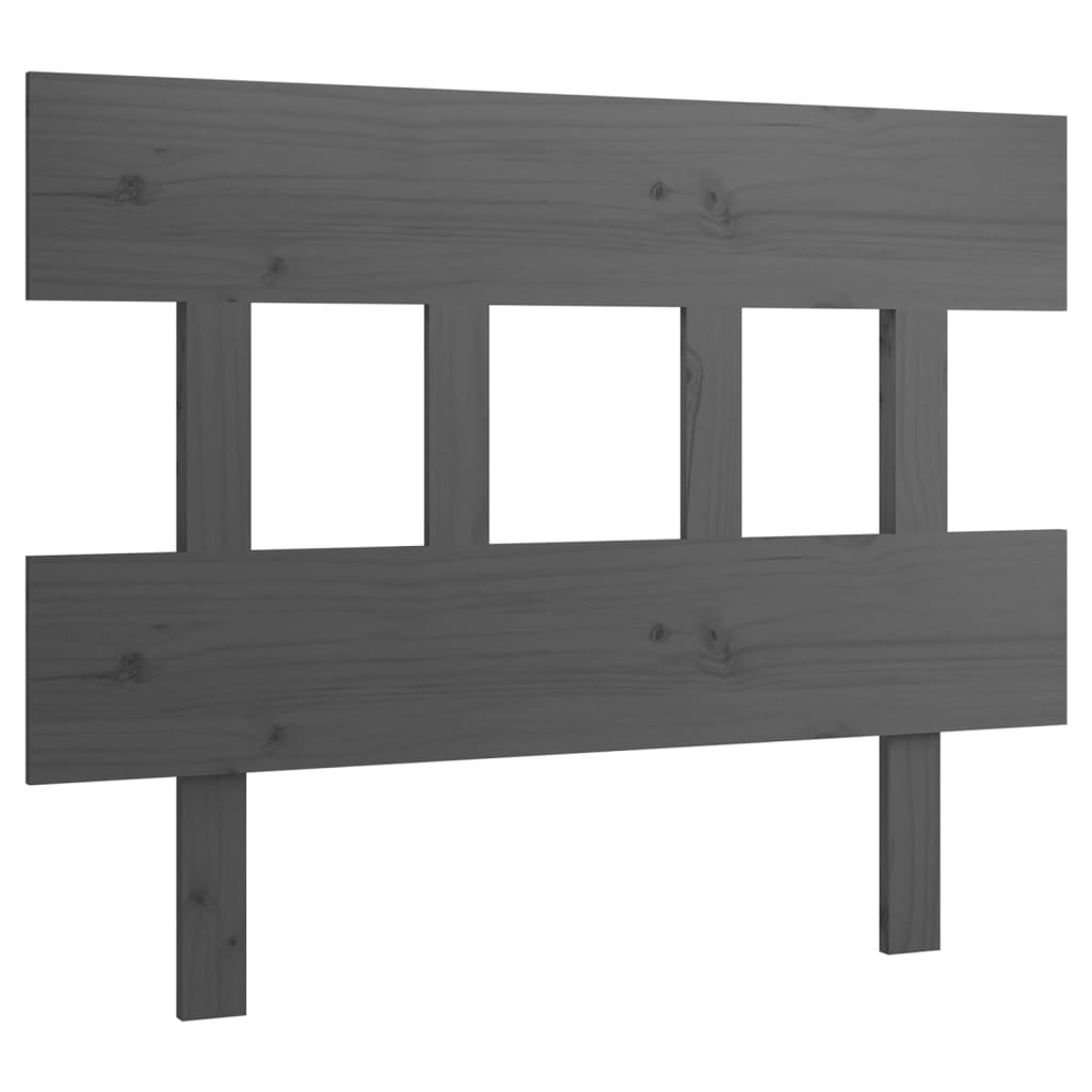Hoofdbord 103,5X3X81 Cm Massief Grenenhout Grijs
