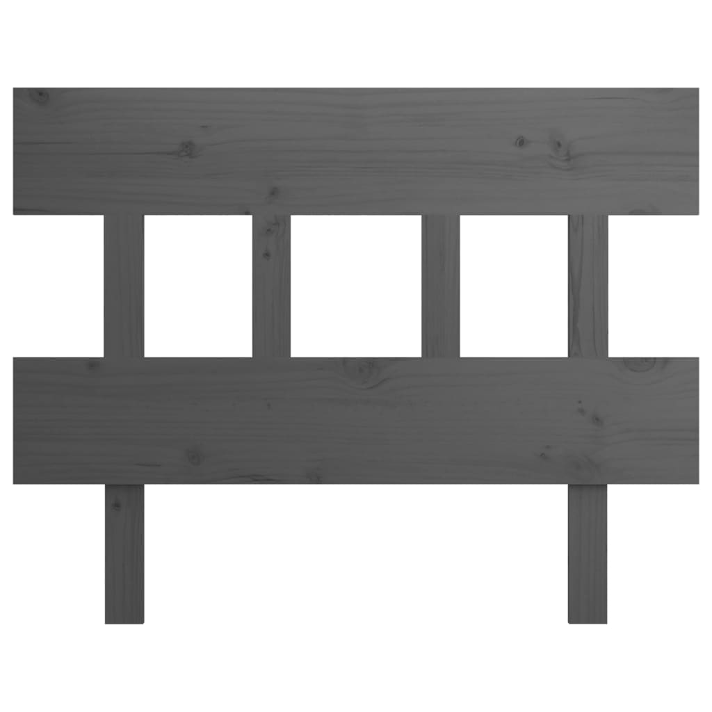 Hoofdbord 103,5X3X81 Cm Massief Grenenhout Grijs