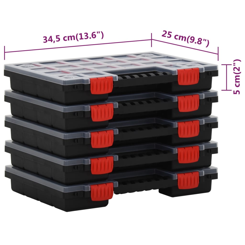 Assortimentsdozen 5 St 34,5X25X5 Cm Polypropeen