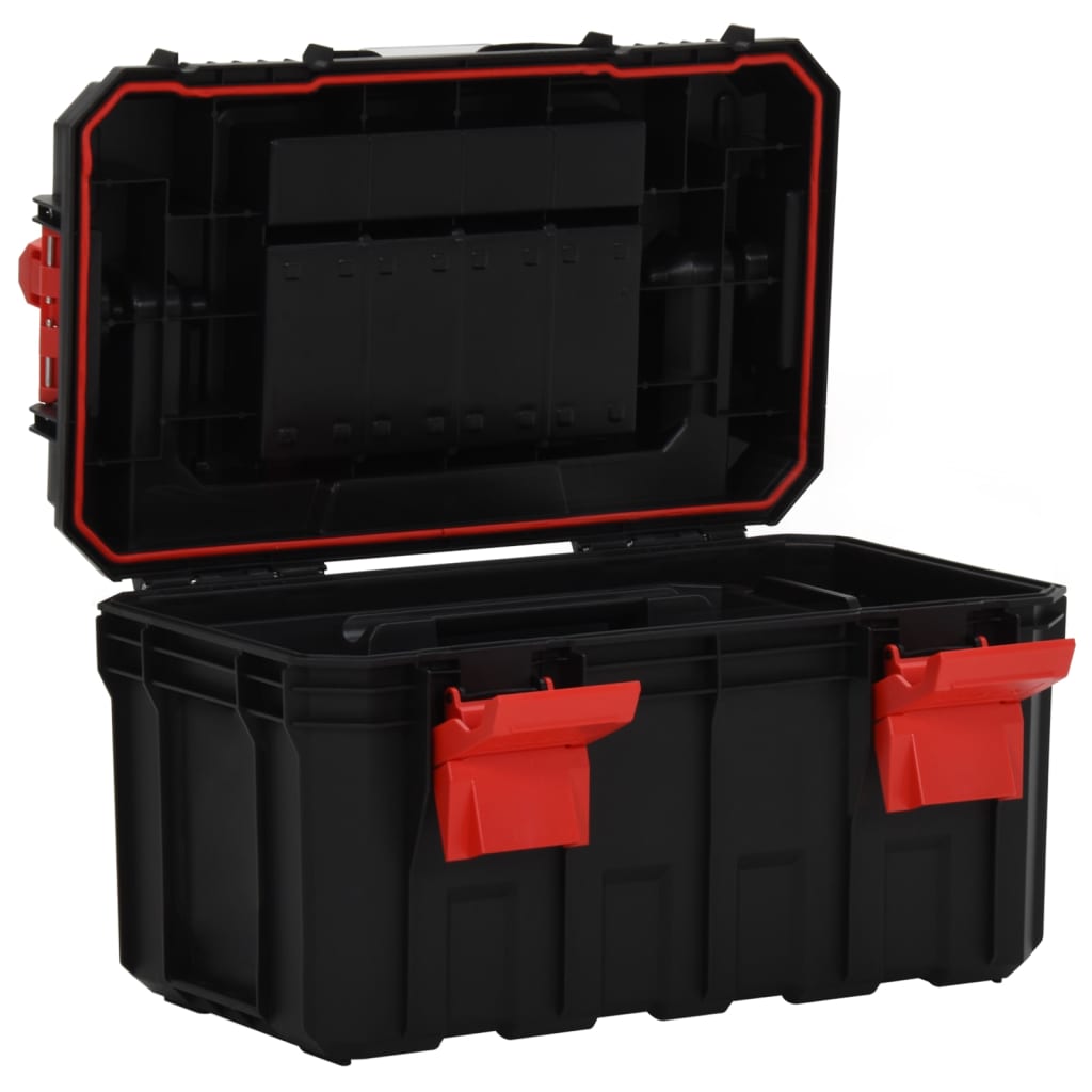 Gereedschapskist 45X28X26,5 Cm Zwart En Rood