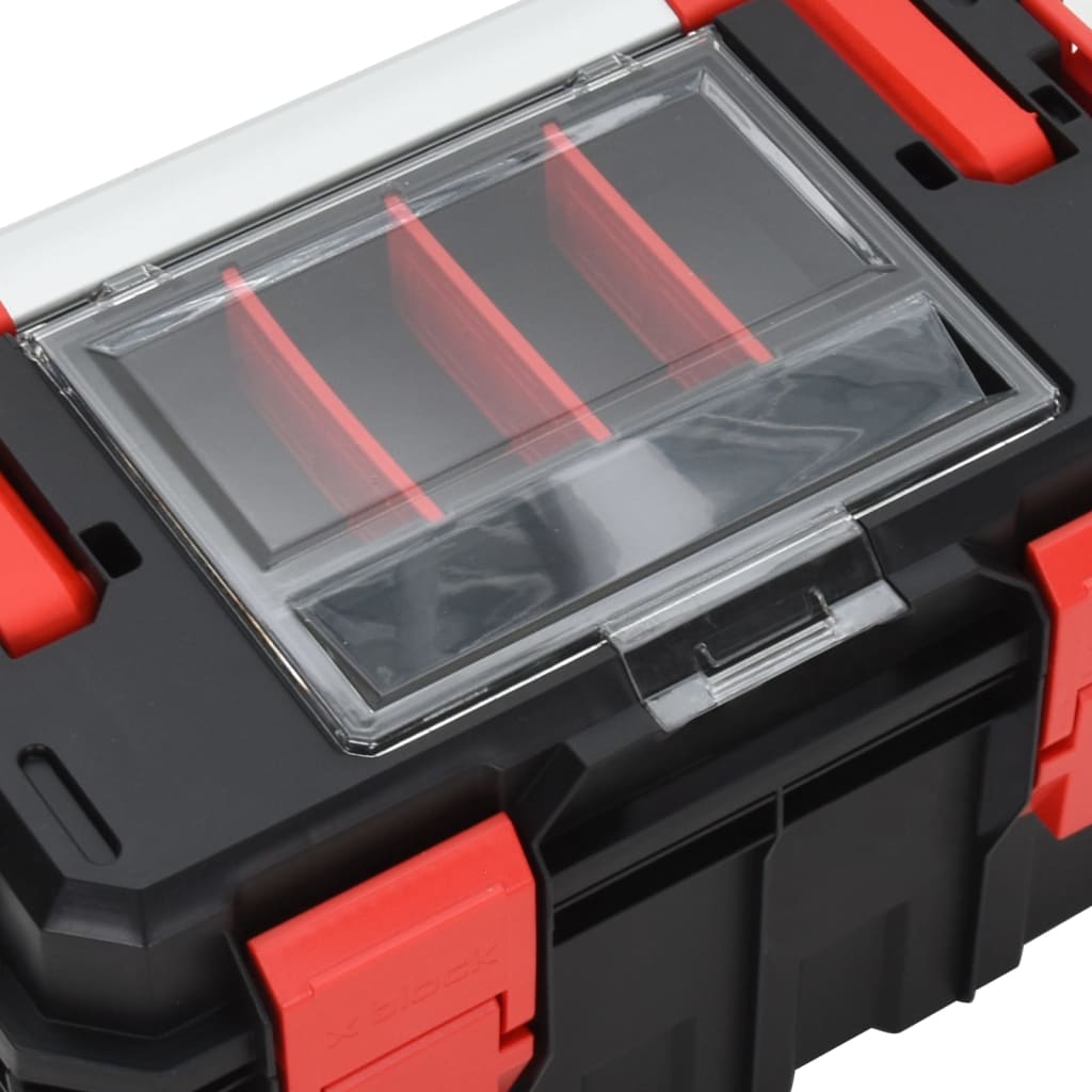 Gereedschapskist 45X28X26,5 Cm Zwart En Rood