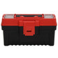 2 St Gereedschapskisten Polypropeen Zwart En Rood