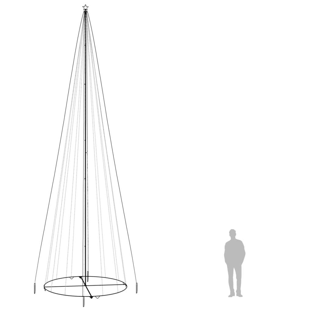 Kegelkerstboom 1134 Led's Blauw 230X800 Cm