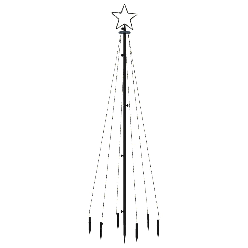 Kerstboom Met Grondpin 108 Led's Koudwit 180 Cm