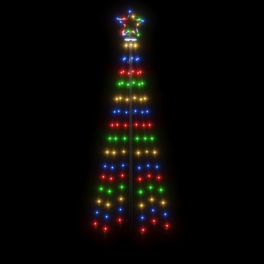 Kerstboom Met Grondpin 108 Led's Meerkleurig 180 Cm