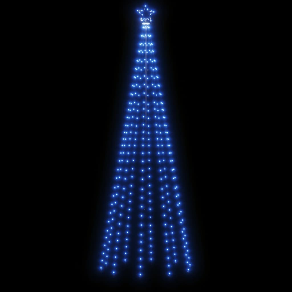 Kerstboom Met Grondpin 310 Led's Blauw 300 Cm