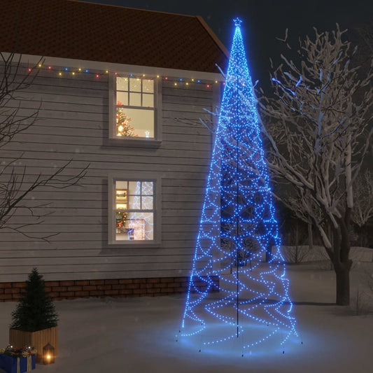 Kerstboom Met Grondpin 3000 Led's Blauw 800 Cm