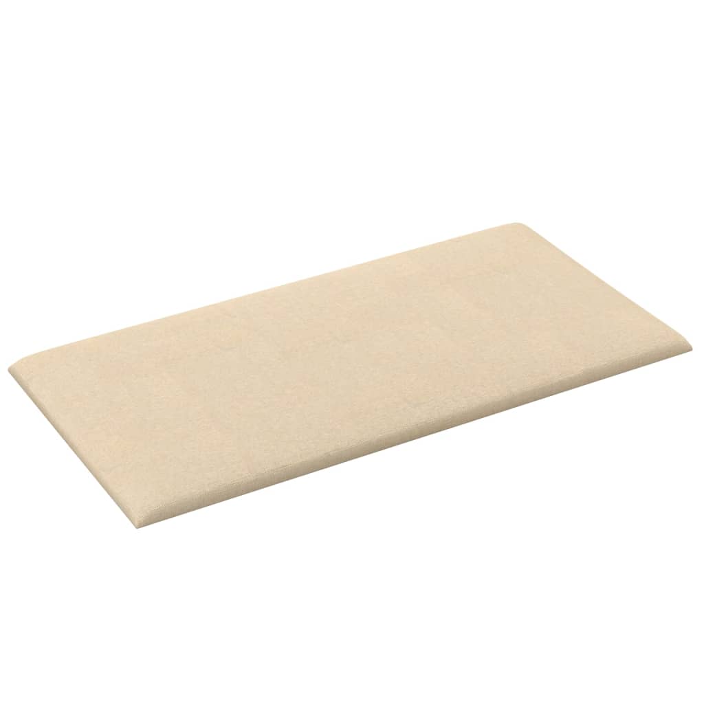 Wandpanelen 12 St 0,54 M² 30X15 Cm Stof Crèmekleurig