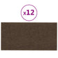Wandpanelen 12 St 0,54 M² 30X15 Cm Stof Bruin
