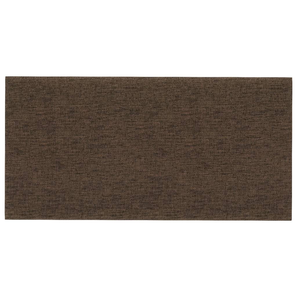 Wandpanelen 12 St 0,54 M² 30X15 Cm Stof Bruin