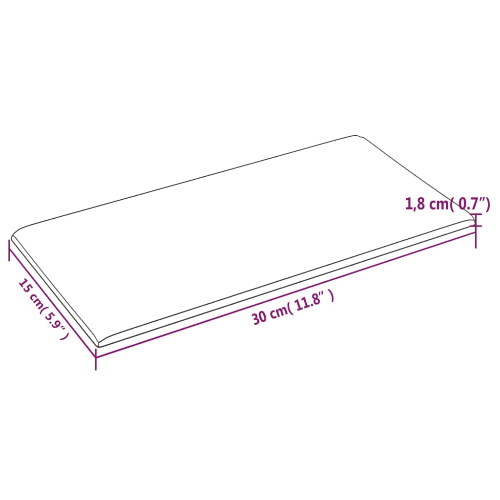 Wandpanelen 12 St 0,54 M² 30X15 Cm Stof Paars