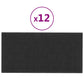 Wandpanelen 12 St 0,54 M² 30X15 Cm Stof Zwart