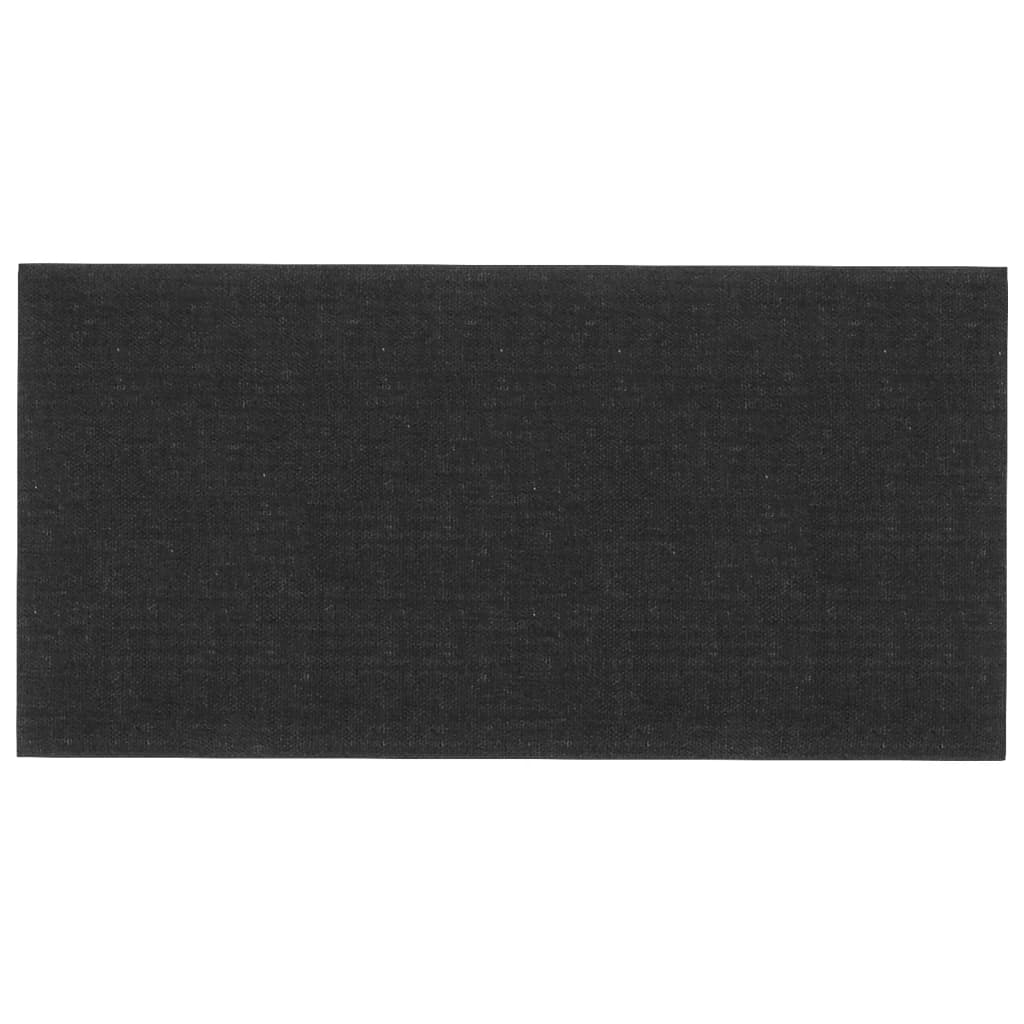 Wandpanelen 12 St 0,54 M² 30X15 Cm Stof Zwart