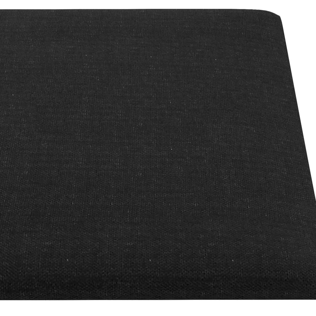 Wandpanelen 12 St 0,54 M² 30X15 Cm Stof Zwart