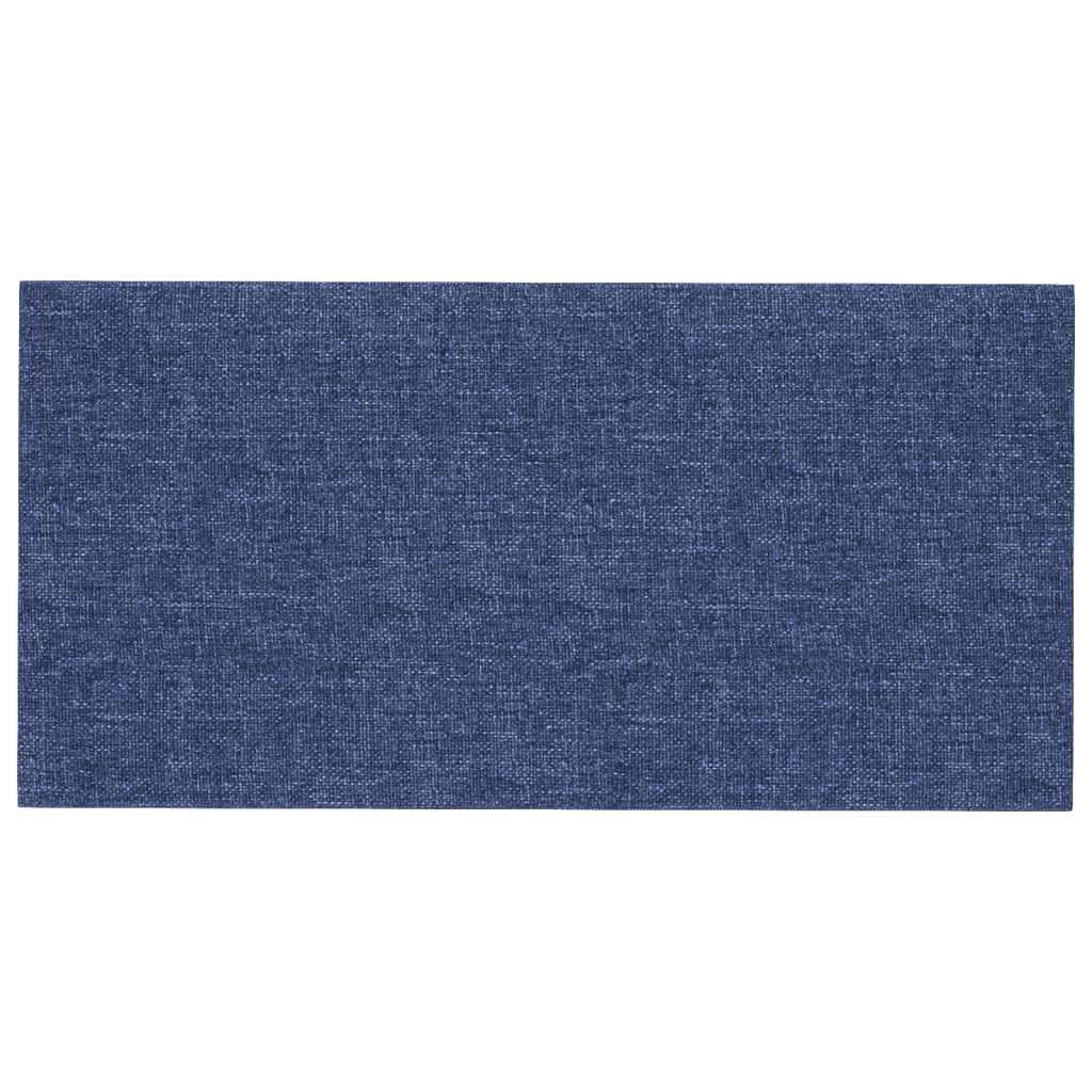 Wandpanelen 12 St 0,54 M² 30X15 Cm Stof Blauw
