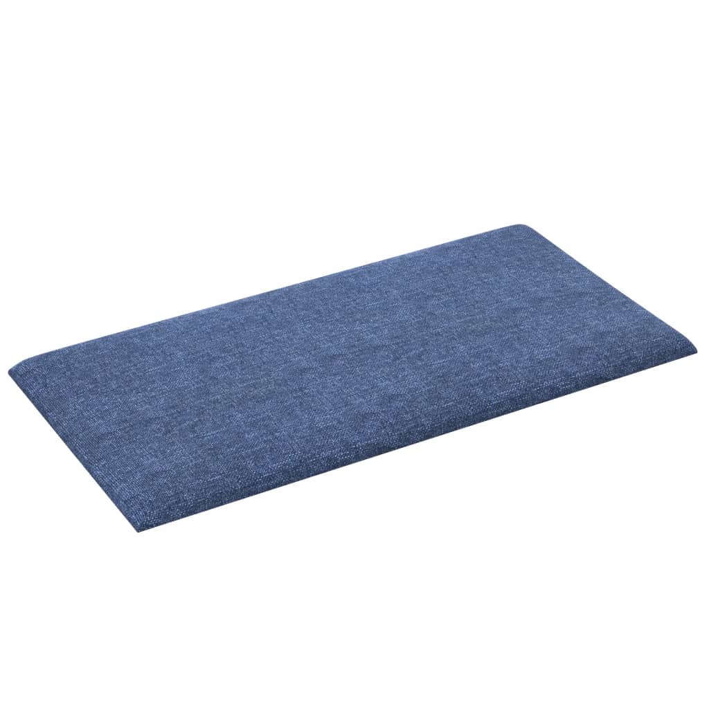 Wandpanelen 12 St 0,54 M² 30X15 Cm Stof Blauw