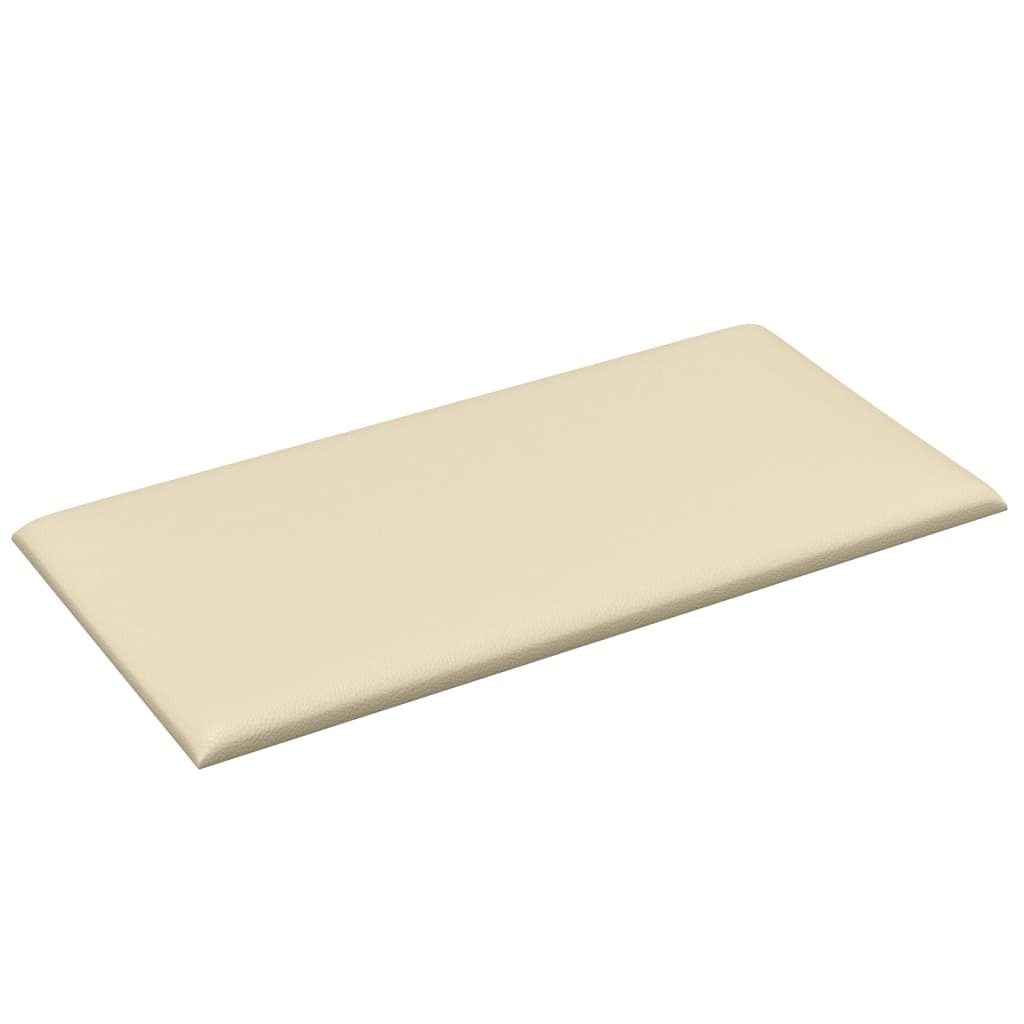 Wandpanelen 12 St 0,54 M² 30X15 Cm Kunstleer Crèmekleurig