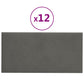 Wandpanelen 12 St 0,54 M² 30X15 Cm Fluweel Donkergrijs