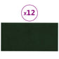 Wandpanelen 12 St 0,54 M² 30X15 Cm Fluweel Donkergroen