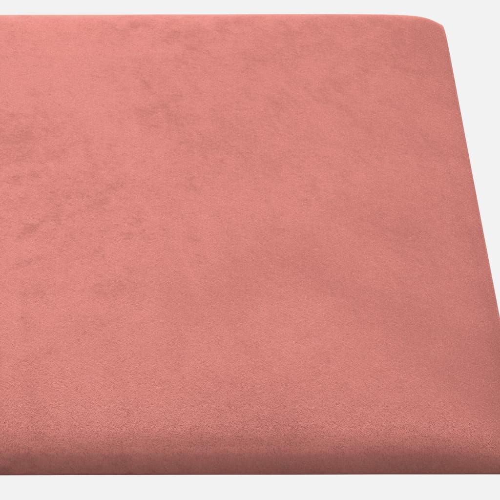 Wandpanelen 12 St 0,54 M² 30X15 Cm Fluweel Roze