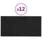 Wandpanelen 12 St 0,54 M² 30X15 Cm Fluweel Zwart