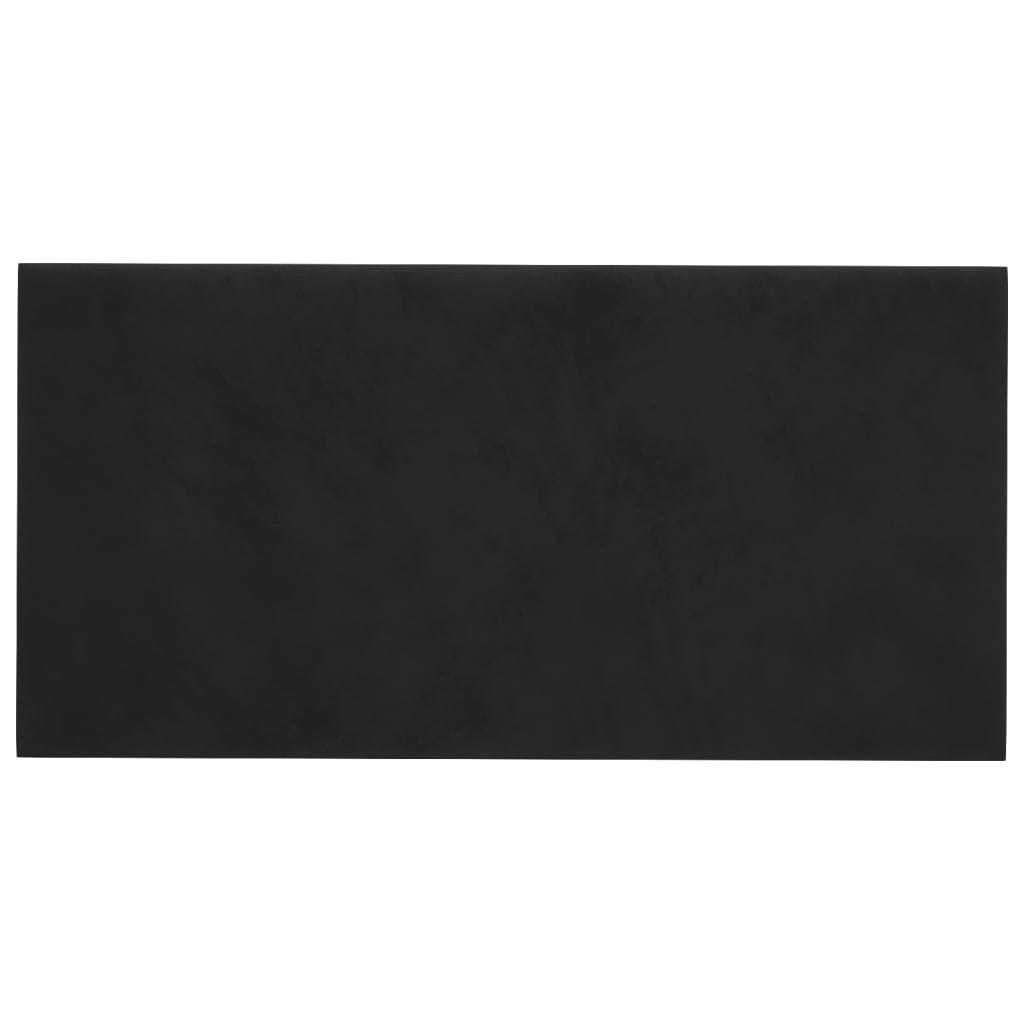 Wandpanelen 12 St 0,54 M² 30X15 Cm Fluweel Zwart
