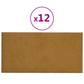 Wandpanelen 12 St 0,54 M² 30X15 Cm Fluweel Bruin