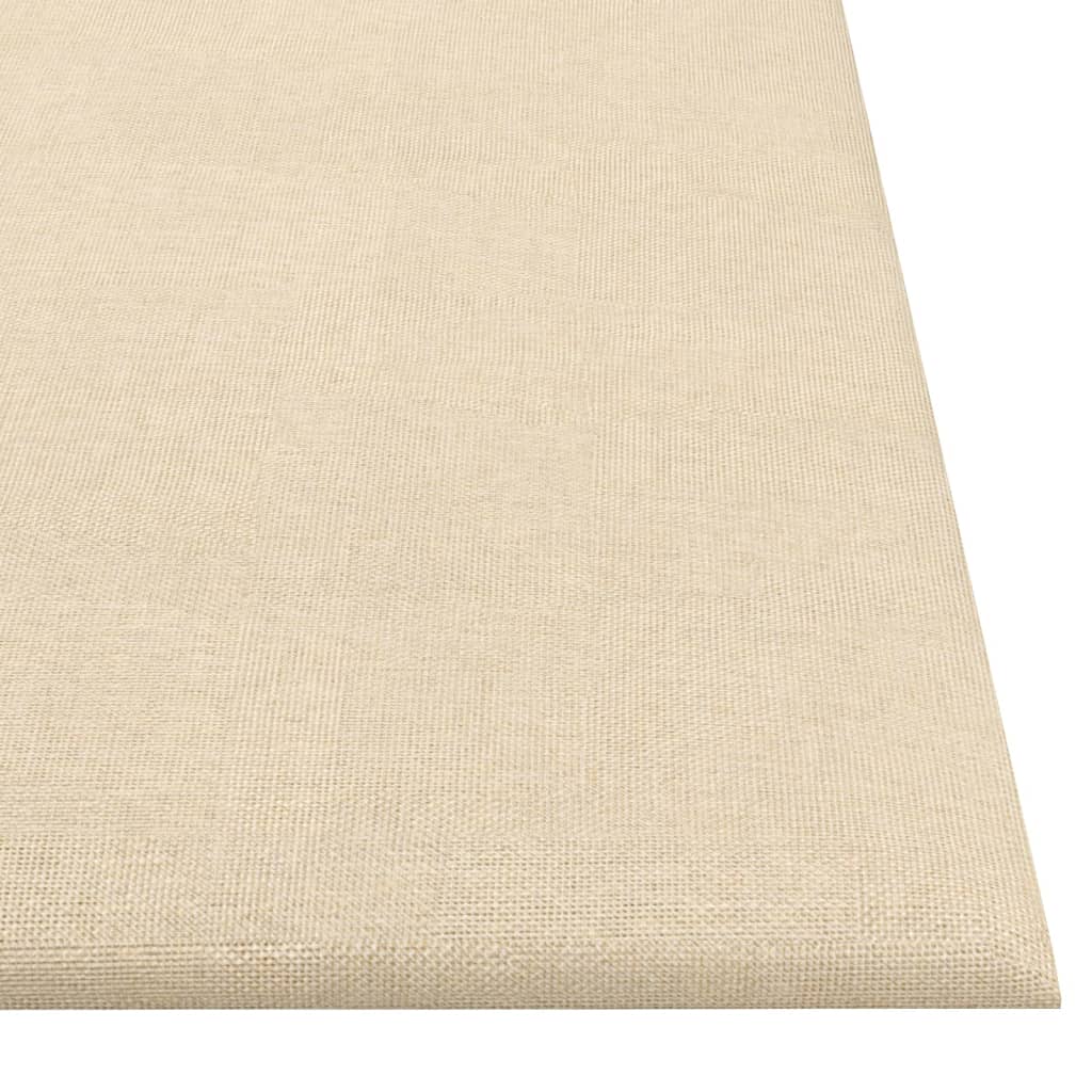 Wandpanelen 12 St 1,08 M² 30X30 Cm Stof Crèmekleurig