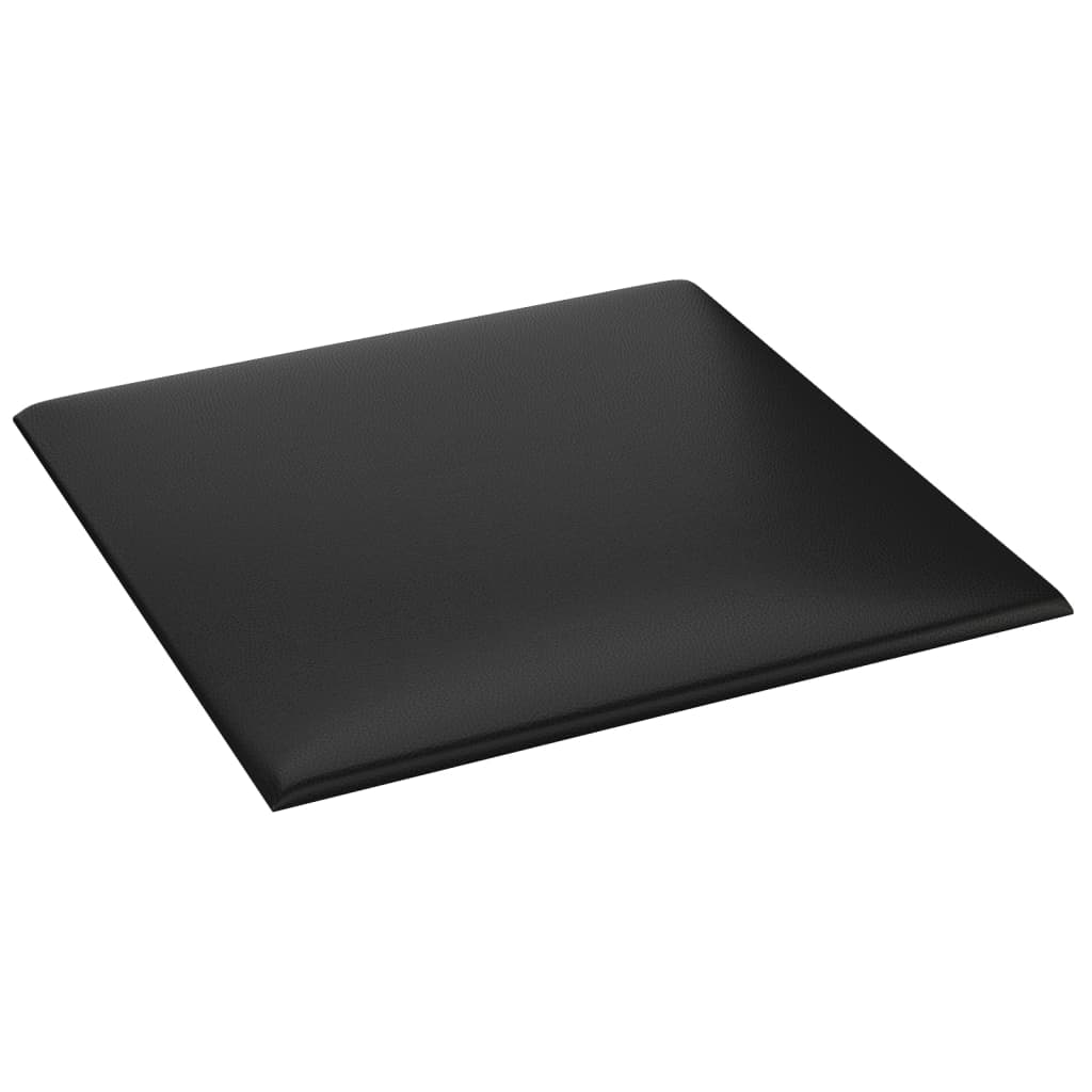 Wandpanelen 12 St 1,08 M² 30X30 Cm Kunstleer Zwart