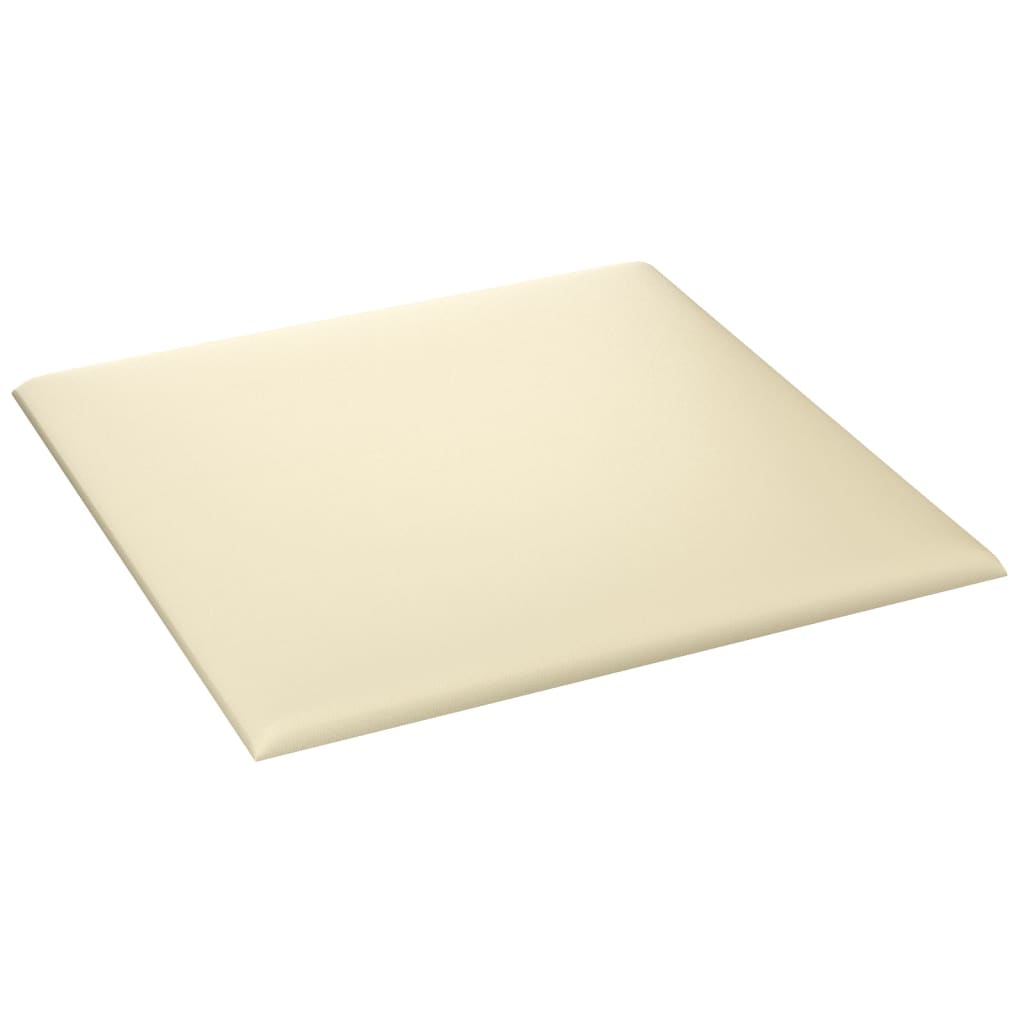 Wandpanelen 12 St 1,08 M² 30X30 Cm Kunstleer Crèmekleurig