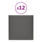 Wandpanelen 12 St 1,08 M² 30X30 Cm Kunstleer Grijs