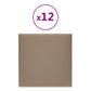 Wandpanelen 12 St 1,08 M² 30X30 Cm Kunstleer Cappuccinokleurig