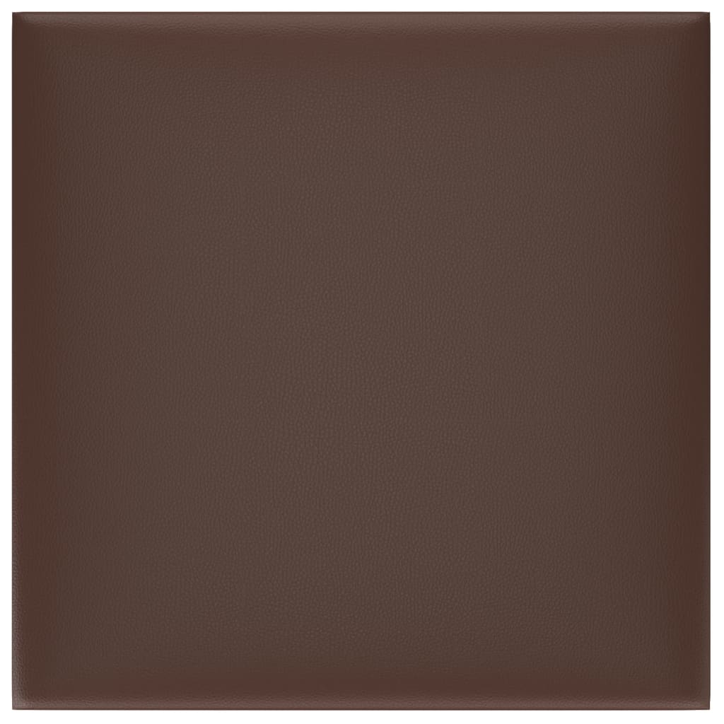 Wandpanelen 12 St 1,08 M² 30X30 Cm Kunstleer Bruin