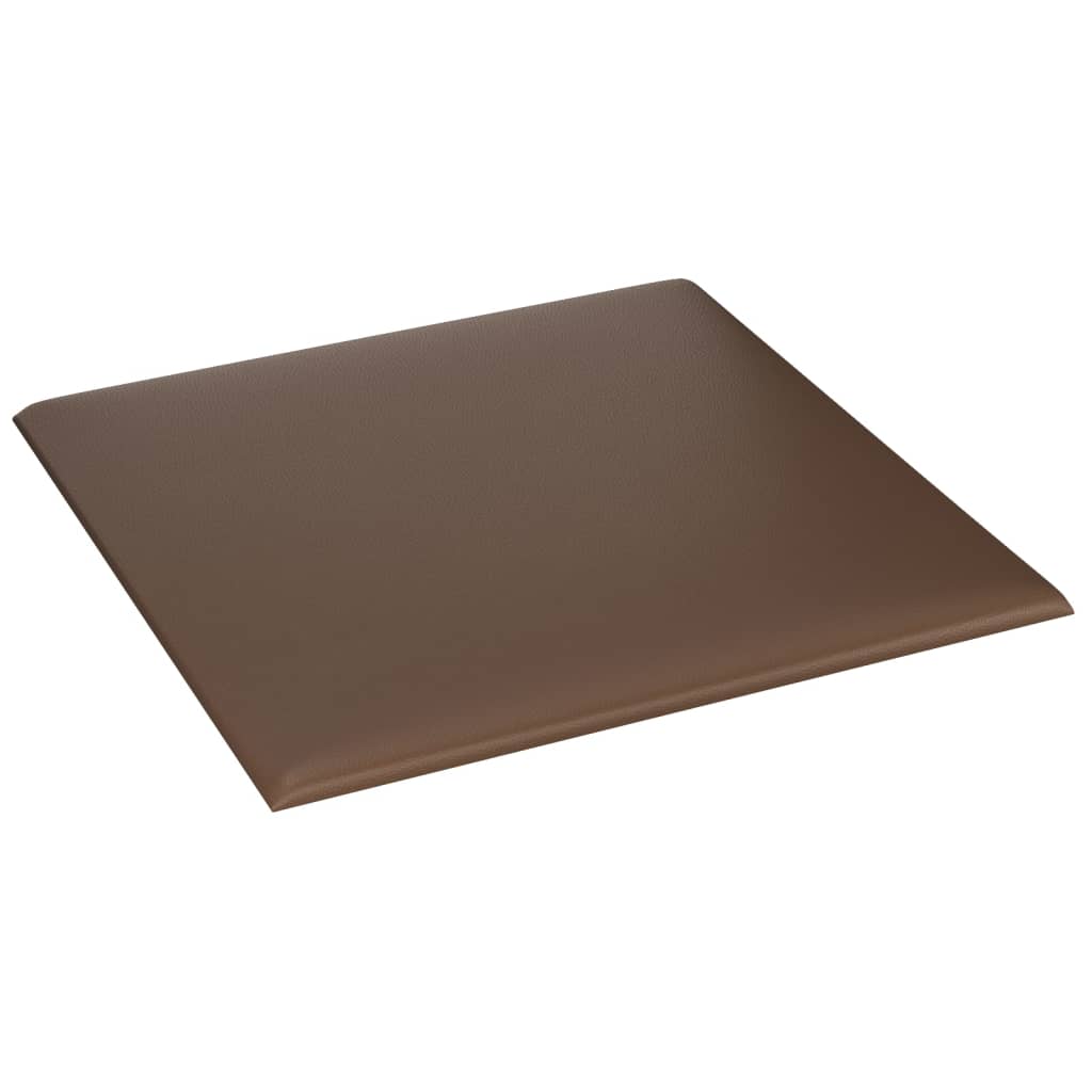Wandpanelen 12 St 1,08 M² 30X30 Cm Kunstleer Bruin