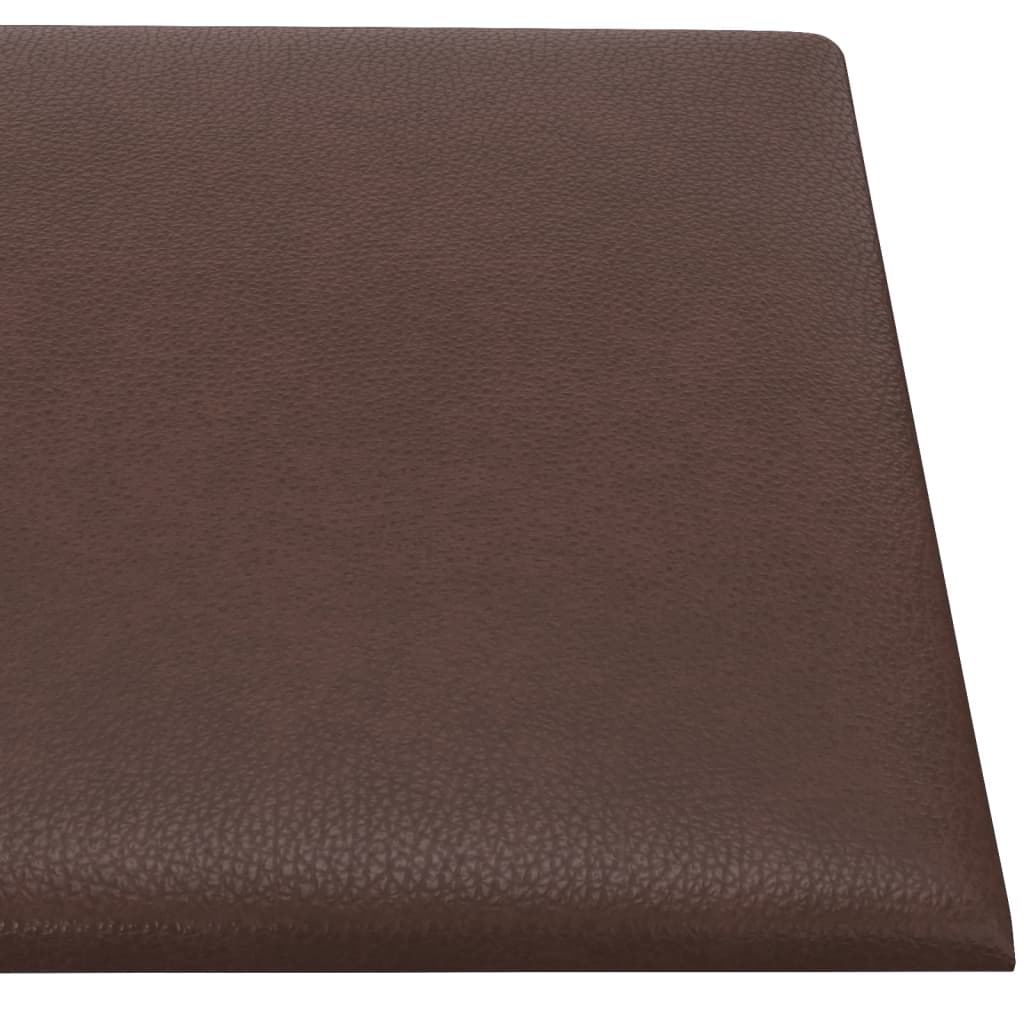 Wandpanelen 12 St 1,08 M² 30X30 Cm Kunstleer Bruin