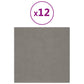 Wandpanelen 12 St 1,08 M² 30X30 Cm Fluweel Lichtgrijs