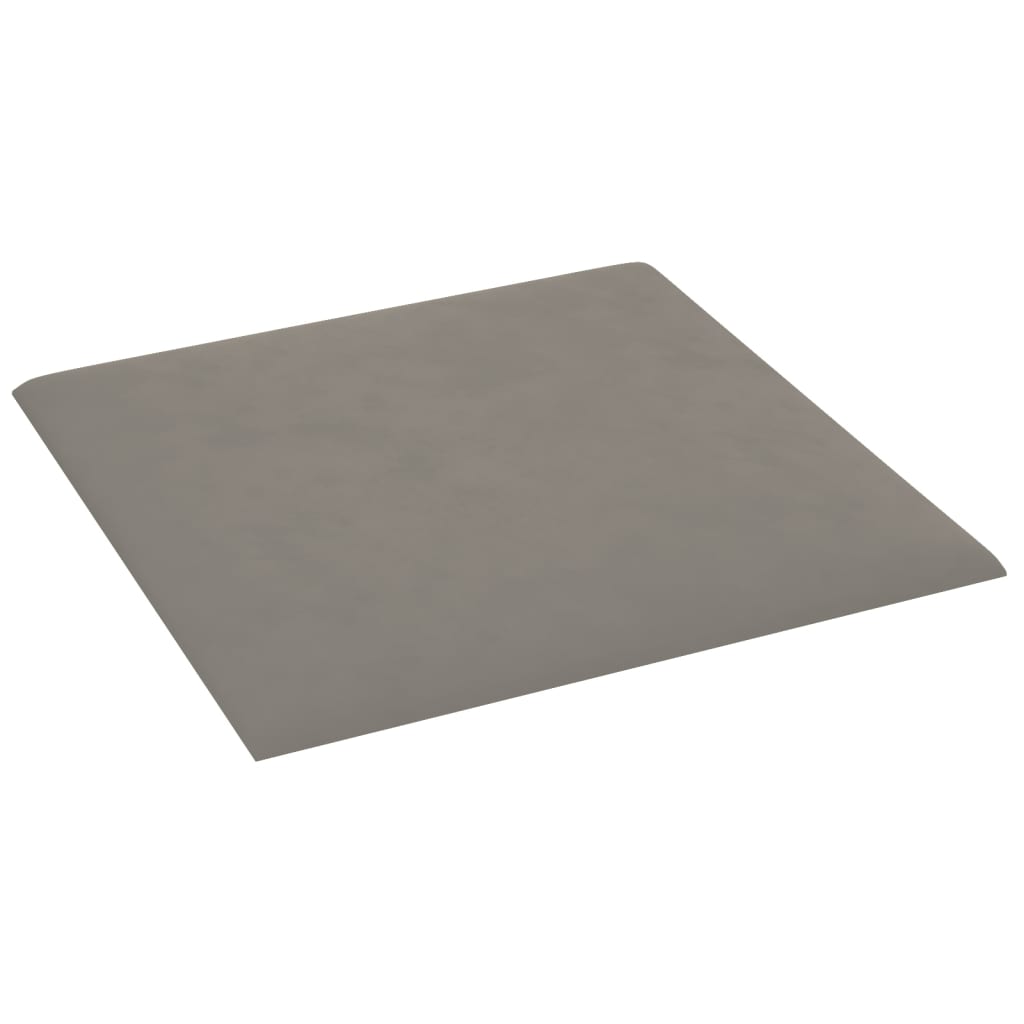 Wandpanelen 12 St 1,08 M² 30X30 Cm Fluweel Lichtgrijs