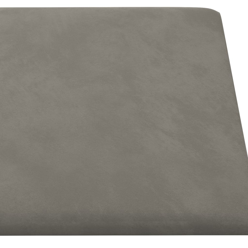 Wandpanelen 12 St 1,08 M² 30X30 Cm Fluweel Lichtgrijs