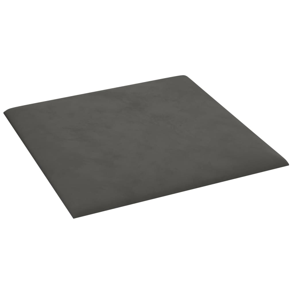 Wandpanelen 12 St 1,08 M² 30X30 Cm Fluweel Donkergrijs