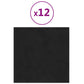 Wandpanelen 12 St 1,08 M² 30X30 Cm Fluweel Zwart