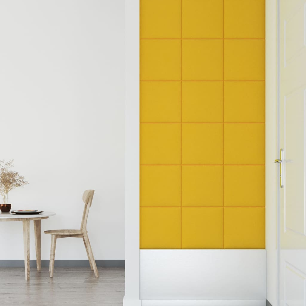 Wandpanelen 12 St 1,08 M² 30X30 Cm Fluweel Geel