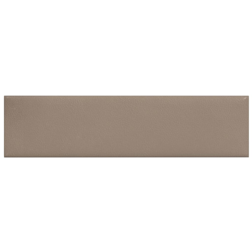 Wandpanelen 12 St 1,08 M² 60X15 Cm Kunstleer Cappuccinokleurig