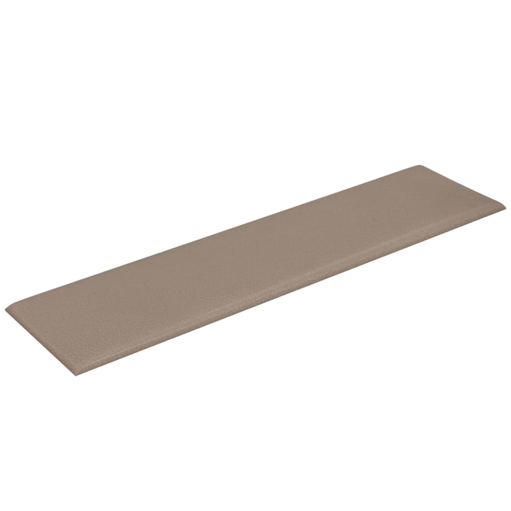 Wandpanelen 12 St 1,08 M² 60X15 Cm Kunstleer Cappuccinokleurig