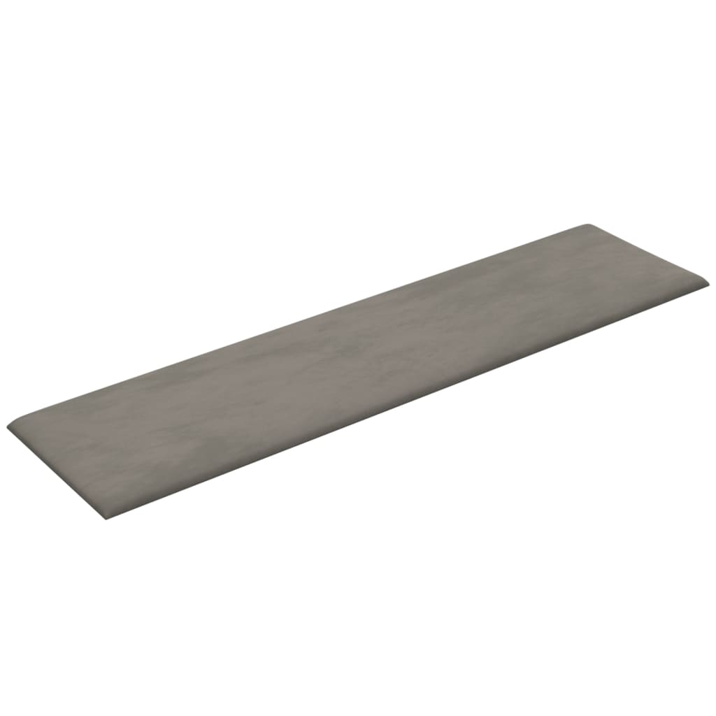 Wandpanelen 12 St 1,08 M² 60X15 Cm Fluweel Lichtgrijs