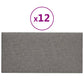 Wandpanelen 12 St 2,16 M² 60X30 Cm Stof Lichtgrijs