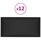 Wandpanelen 12 St 2,16 M² 60X30 Cm Kunstleer Zwart