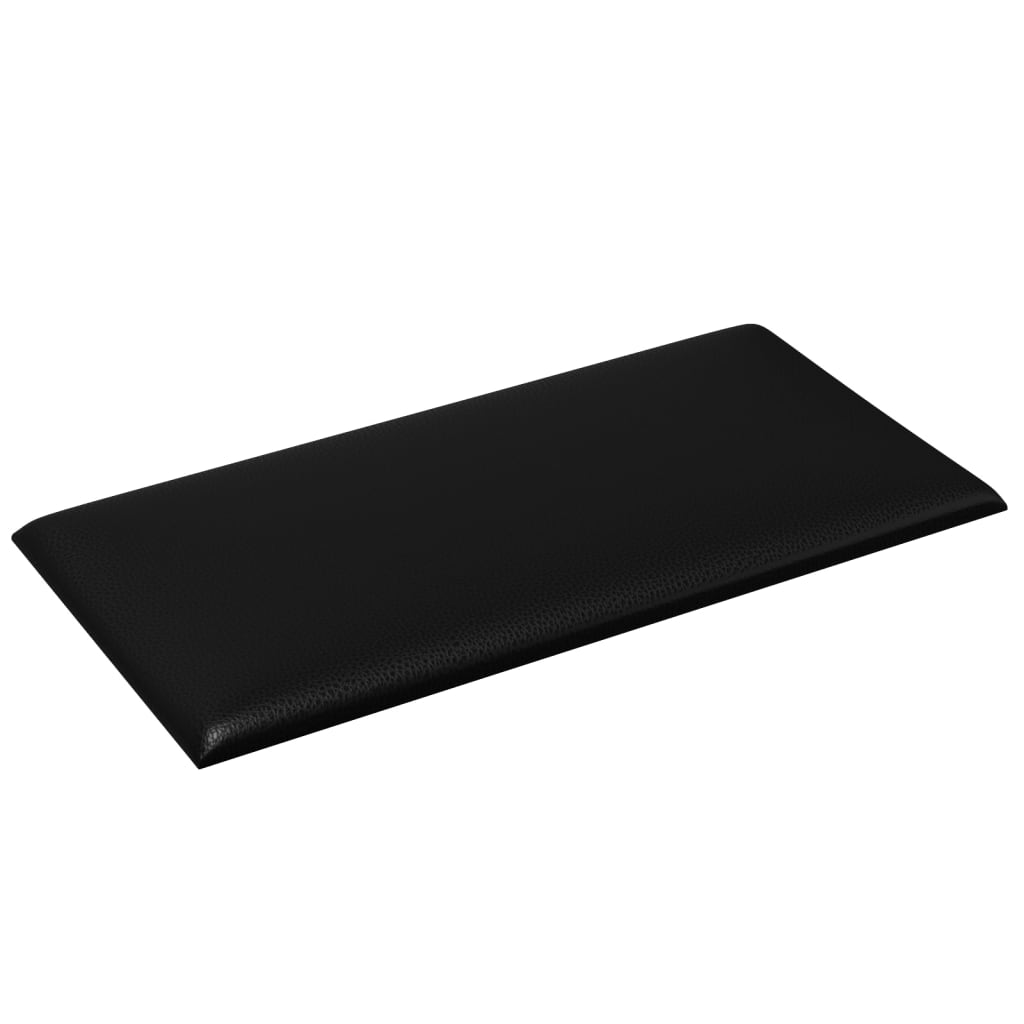 Wandpanelen 12 St 2,16 M² 60X30 Cm Kunstleer Zwart