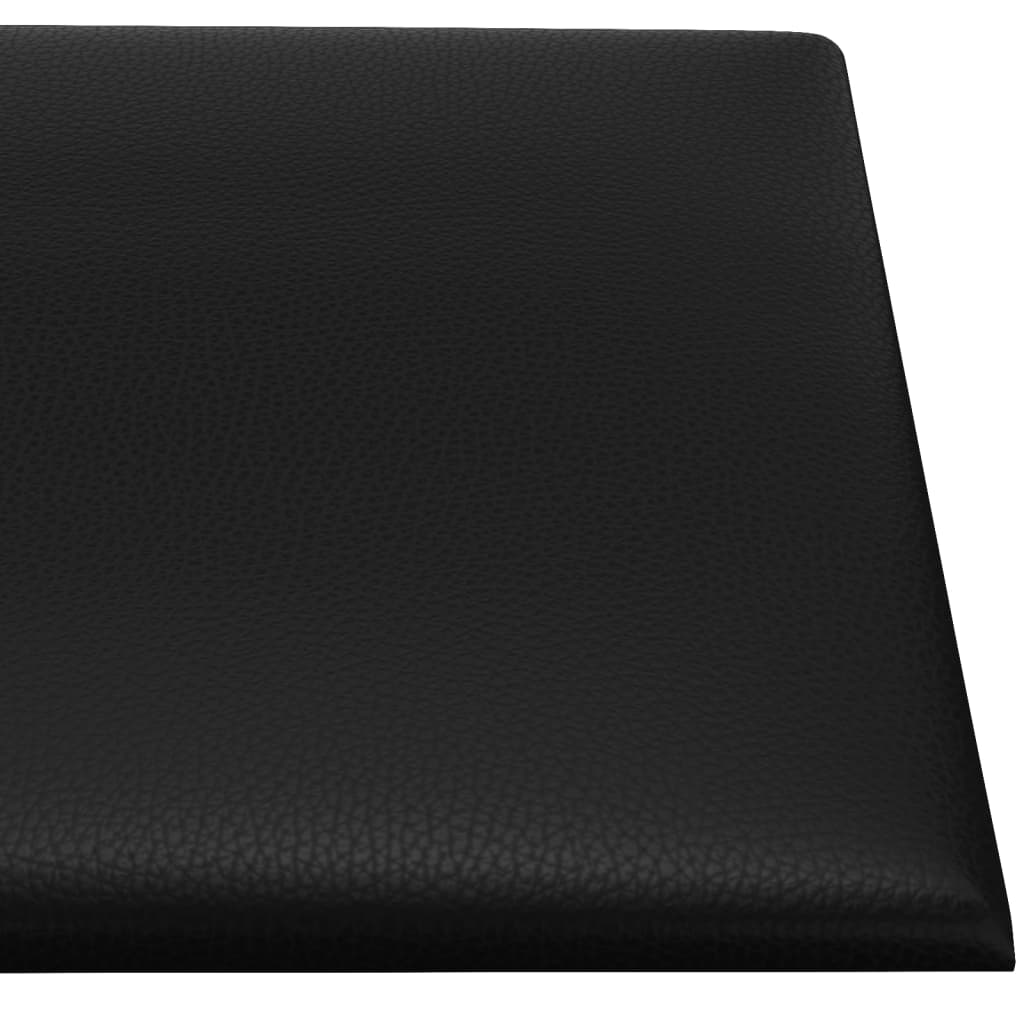Wandpanelen 12 St 2,16 M² 60X30 Cm Kunstleer Zwart