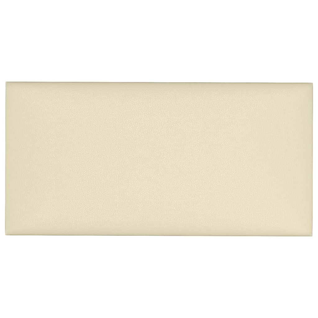 Wandpanelen 12 St 2,16 M² 60X30 Cm Kunstleer Crèmekleurig