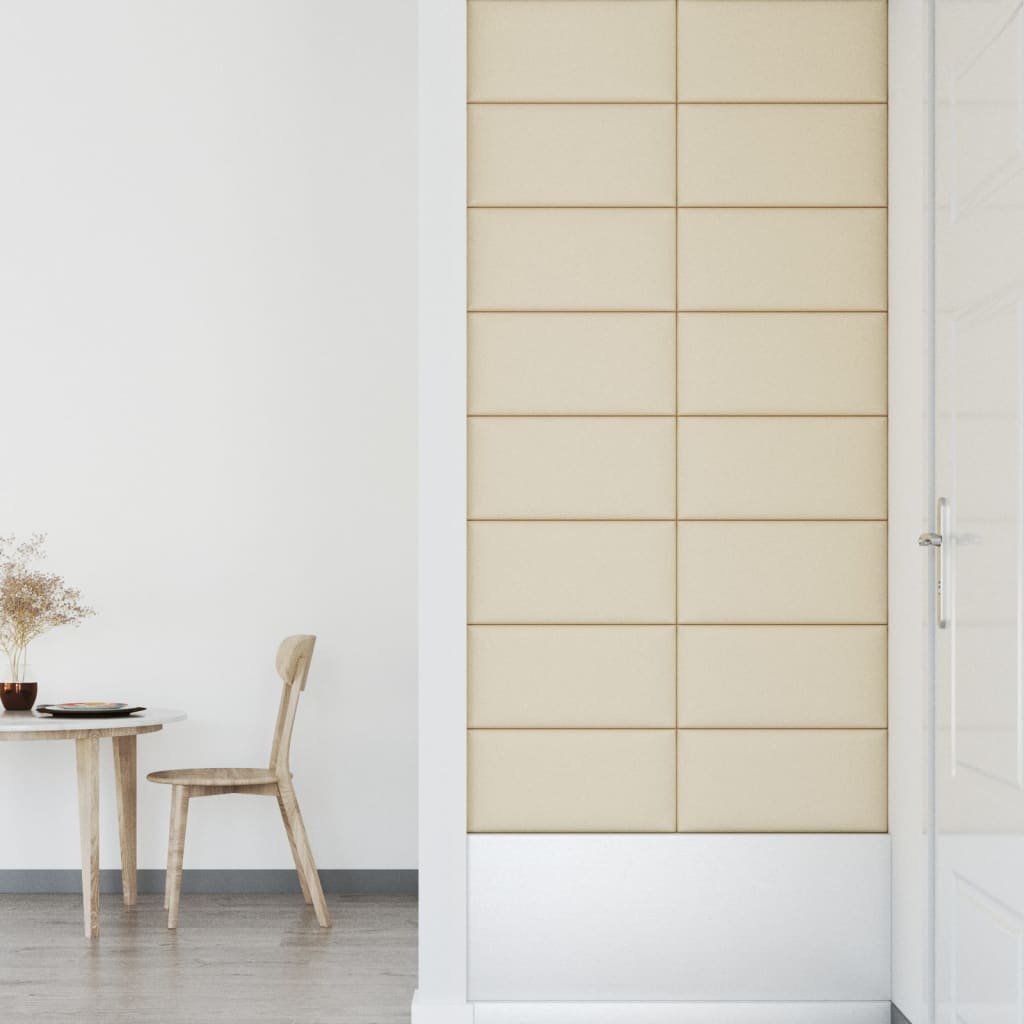 Wandpanelen 12 St 2,16 M² 60X30 Cm Kunstleer Crèmekleurig